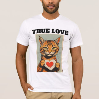 CAMISETA  TRUE LOVE CAT VALENTINE'S DAY T-SHIRT