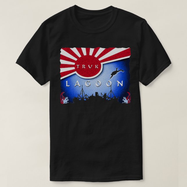 Camiseta Truk Lagoon Japan Flag Wreck Dive Scuba Diving  (Diseño del anverso)