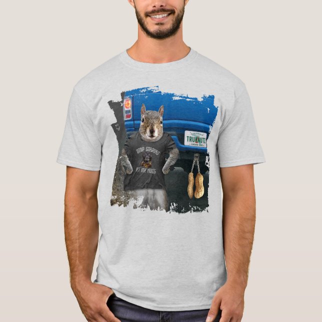 Camiseta Truk Nutz - graciosas nueces de camión de ardilla (Anverso)