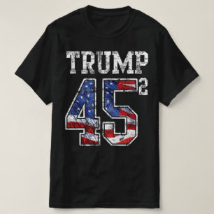 Camiseta Trump 2020 45 Exponente cuadrado Pro-Trump