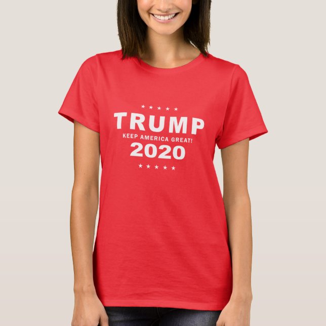 Camiseta TRUMP 2020 - Mantener a Estados Unidos grande (Anverso)