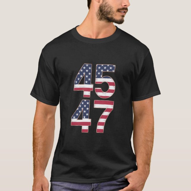 Camiseta Trump 2024 45 45 Vintage (Anverso)