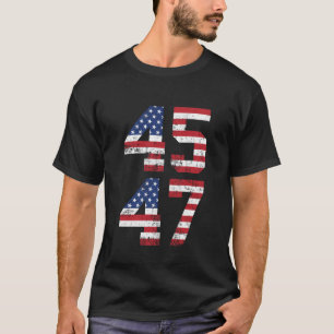 Camiseta Trump 2024 45 47 Vintage USA