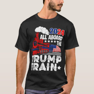 Camiseta Trump 2024 a bordo del tren Trump USA American