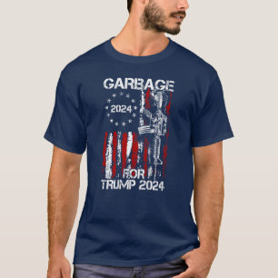 Camiseta Trump 2024 - Basura para la bandera estadounidense