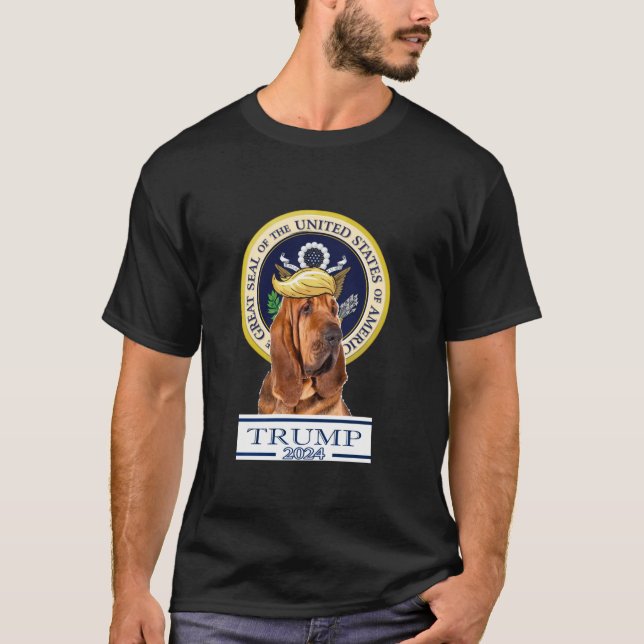 Camiseta Trump 2024 Bloodhound T Shirt (Anverso)