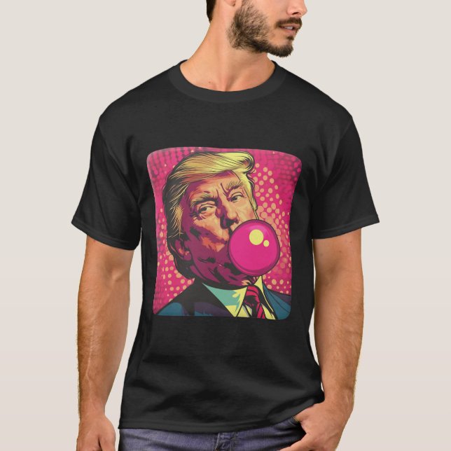 Camiseta Trump 2024 Bubble Gum Pop (Anverso)