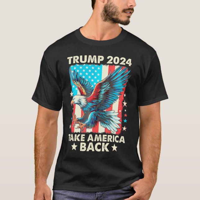 Camiseta Trump 2024 devuelve a Estados Unidos a la bandera  (Anverso)
