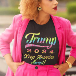 Camiseta Trump 2024: El tinte de los lazos del arcoiris man