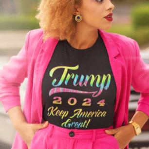 Camiseta Trump 2024: El tinte de los lazos del arcoiris man