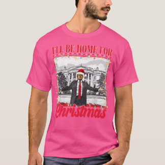Camiseta Trump 2024 Estaré En Casa Para Navidades Santa Fun