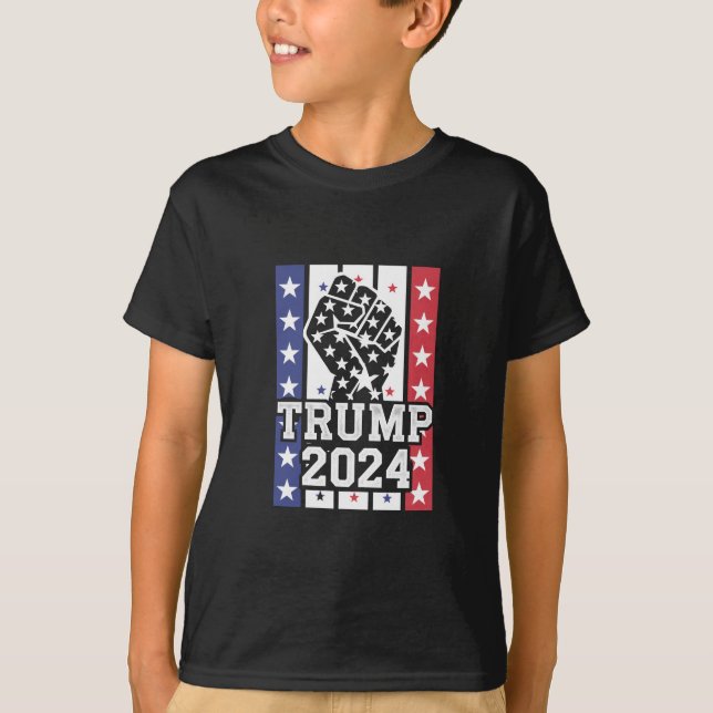 Camiseta Trump 2024 Fist Outlaw Hillbilly J.D.Vance 2024 (Anverso)