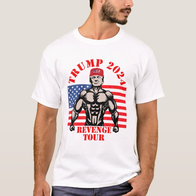 Camiseta Trump 2024: La gira por la venganza| Gracioso Trum (Anverso)