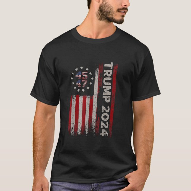 Camiseta Trump 2024 lucha contra simpatizantes de luchadore (Anverso)