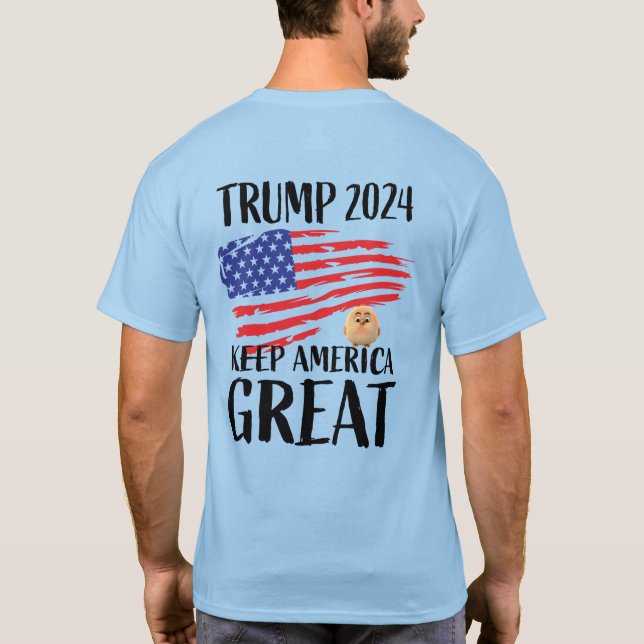 Camiseta Trump 2024 "Mantengan a Estados Unidos grande" (Reverso)