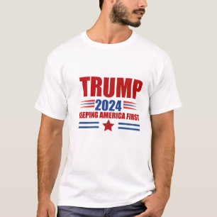Camiseta Trump 2024: Manteniendo a Estados Unidos primero