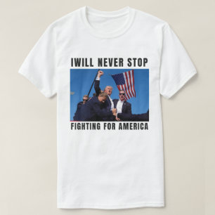 Camiseta Trump 2024 nunca se rinde