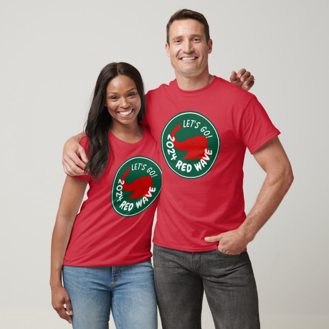 CAMISETA TRUMP 2024 OLA ROJA VAMOS (Unisexo)