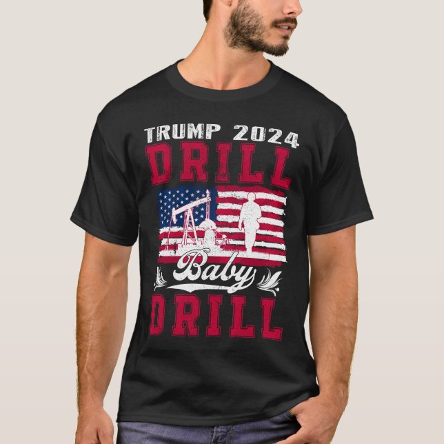 Camiseta Trump 2024 perforación de bebé con plataforma petr (Anverso)