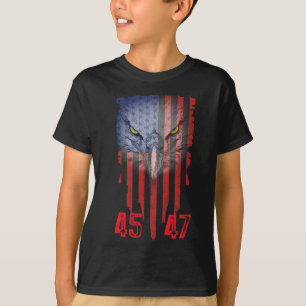 Camiseta Trump 2024 Presidente 45 Y 47 Bandera Estadouniden