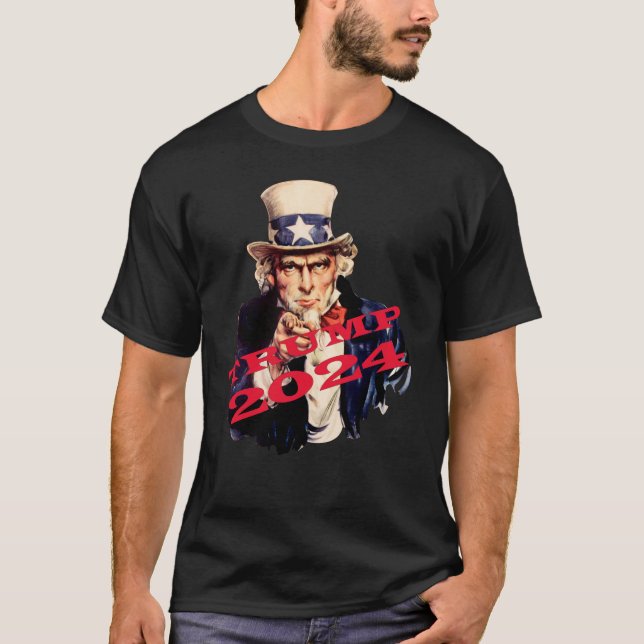 Camiseta Trump 2024 Presidente y para Prisión (Anverso)
