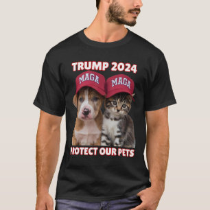 Camiseta Trump 2024 Proteja a nuestros Mascotas Divertidos