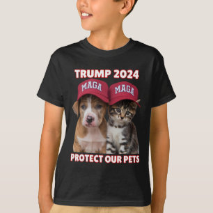 Camiseta Trump 2024 Proteja a nuestros Mascotas Divertidos