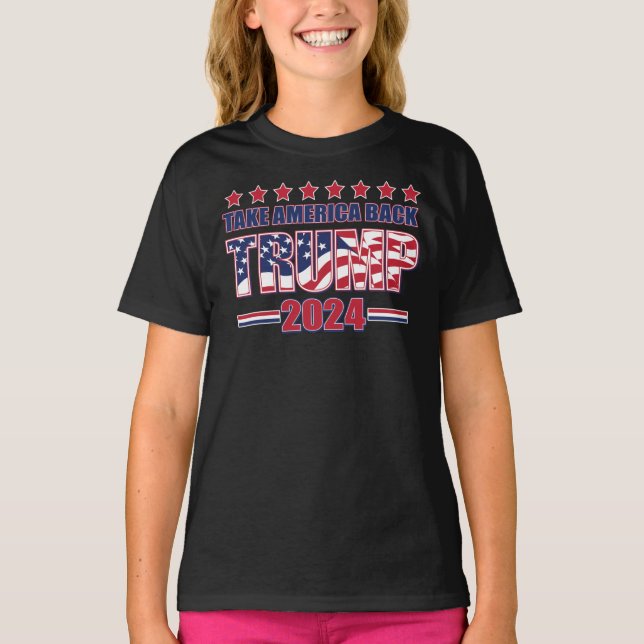 Camiseta Trump 2024: Recuperar a Estados Unidos (Anverso)
