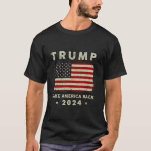 Camiseta Trump 2024 Recuperar la bandera estadounidense Tru