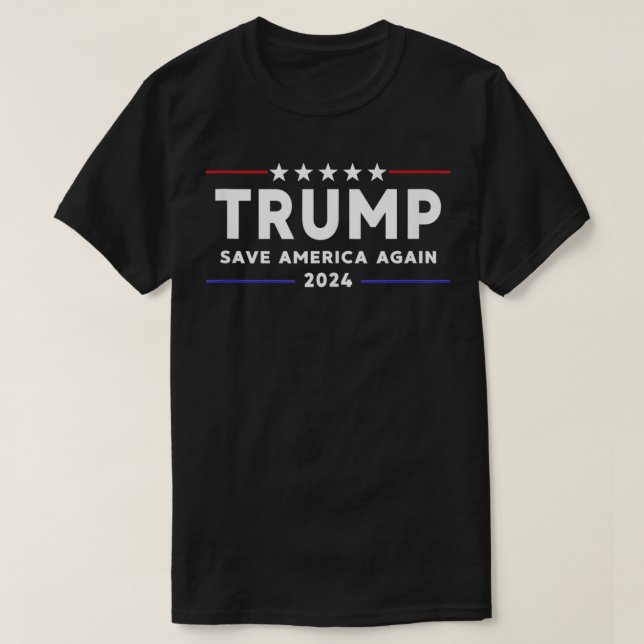 Camiseta Trump 2024 Salve a Estados Unidos otra vez Trump (Diseño del anverso)