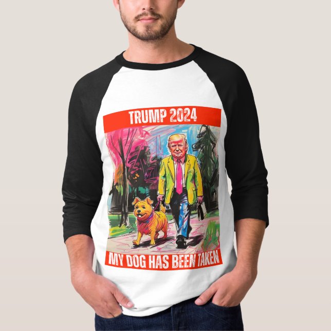CAMISETA TRUMP 2024 SE HA TOMADO MI PERRO (Anverso)