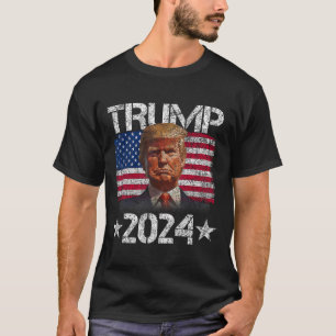Camiseta Trump 2024: Tee de simpatizante gráfico patriótico