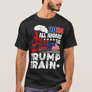 Camiseta Trump 2024 Todo A Bordo Del Tren De Trump En Estad