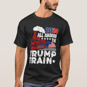Camiseta Trump 2024 Todo A Bordo Del Tren De Trump En Estad