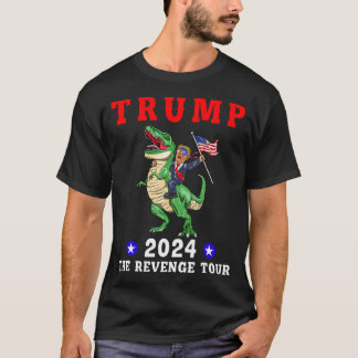 Camiseta Trump 2024 Viaje en Dinosaurio por venganza
