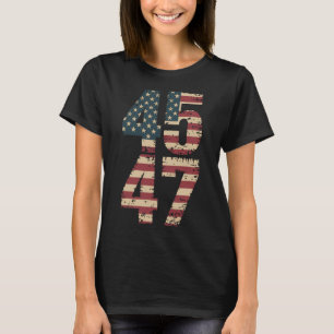 Camiseta Trump 2024 Vintage 45 47