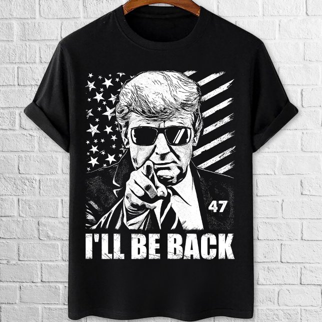 Camiseta Trump 2024 Volveré a los 47 con la bandera estadou (Subido por el creador)