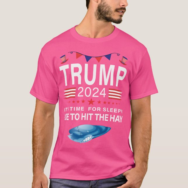 Camiseta Trump 2024Pro Trump Republicangracioso Anti Sleepy (Anverso)
