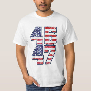 Camiseta Trump 2025 45 47 Bandera Americana US el papá está
