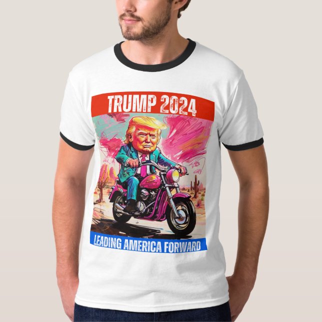 CAMISETA TRUMP 2204 LIDERAR A ESTADOS UNIDOS HACIA ADELANTE (Anverso)