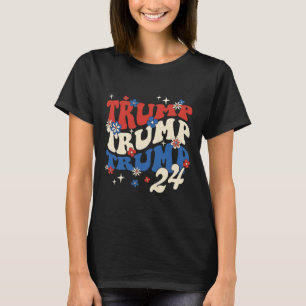 Camiseta Trump 24 2024 Groovy Retro