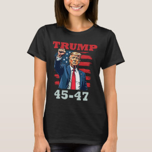 Camiseta Trump 45-47: Audaz diseño presidencial para Trump 