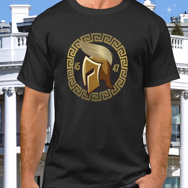 Camiseta Trump 45-47 Espartano (Available in men's, women's, kid's, and multiple types of apparel, sizes and colors. )