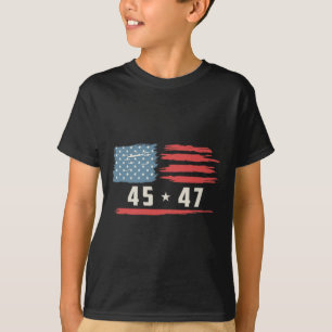 Camiseta Trump 45 47 Presidente Vintage American Flag 2024
