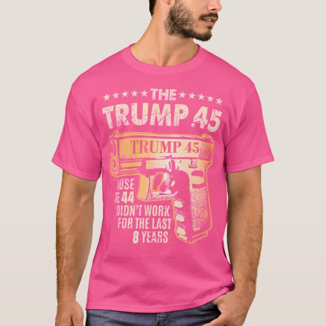 Camiseta Trump 45 mayores que 44 derechos de armas (Anverso)