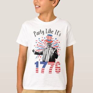 Camiseta Trump 4 de julio Partido Como Si Fuera 1776 Indepe