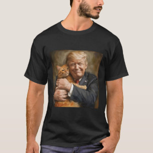 Camiseta Trump Abrazando Un Gato Naranja 2024