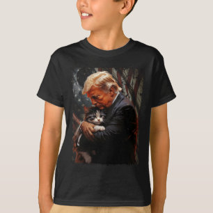 Camiseta Trump Abrazando Un Gato Naranja 2024 Hace Que Los