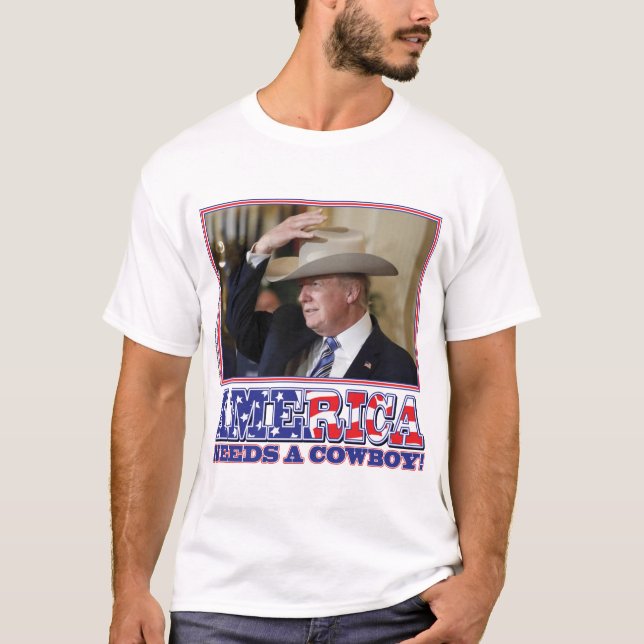 CAMISETA TRUMP-AMERICA-COWBOY (Anverso)
