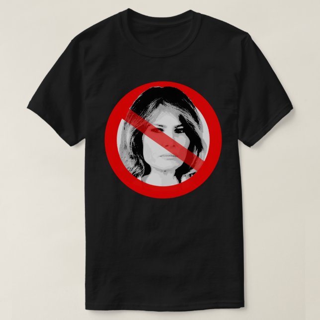Camiseta Trump anti-Melania cruzó la cara (Diseño del anverso)